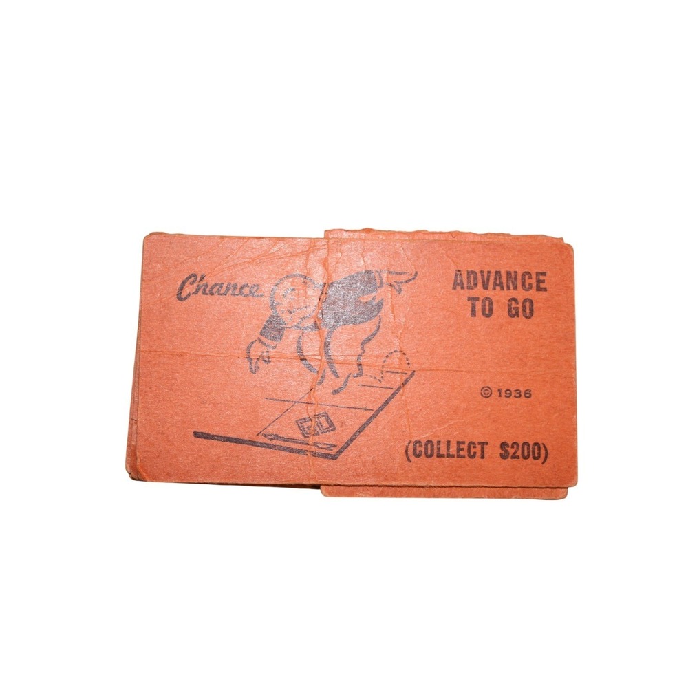 Vintage Monopoly Chance Cards 1936 Game Pieces